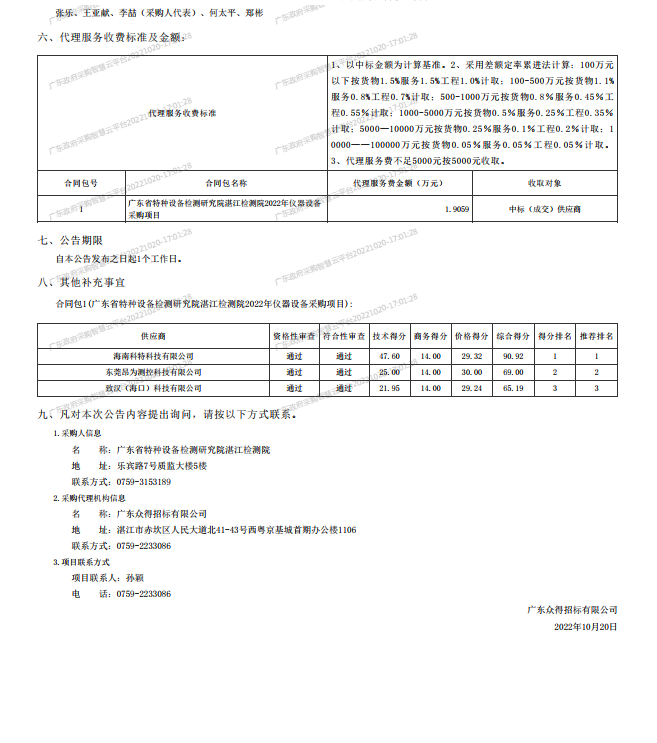 2022年湛江檢測(cè)院檢驗(yàn)檢測(cè)儀器設(shè)備采購(gòu)項(xiàng)目【項(xiàng)目編號(hào)：ZDZJ22-Z21134】中標(biāo)公告(圖2)